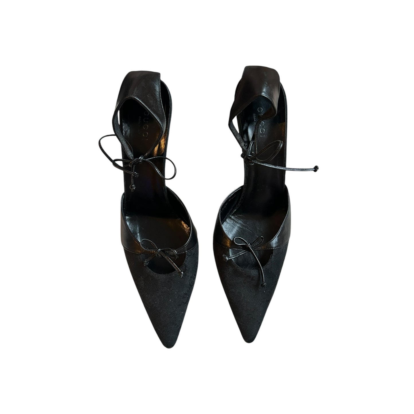 Vintage Gucci by Tom Ford monogram black heels / IT38.5