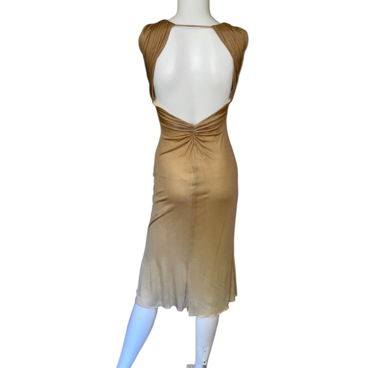 Vintage Versace ombré SS06 runway silk dress