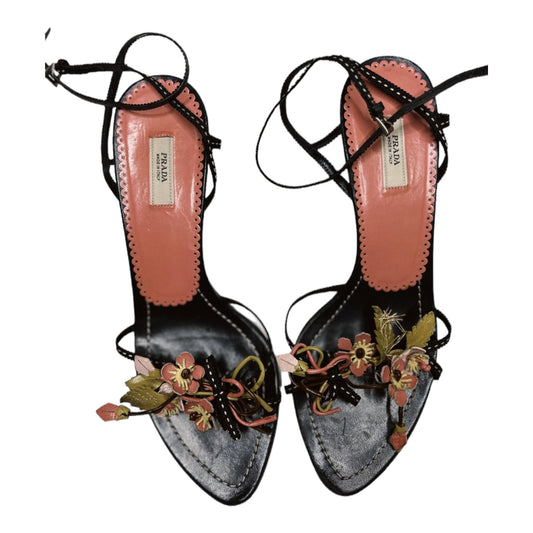 Vintage iconic Prada floral sandals