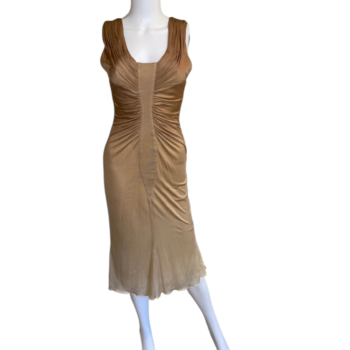 Vintage Versace ombré SS06 runway silk dress