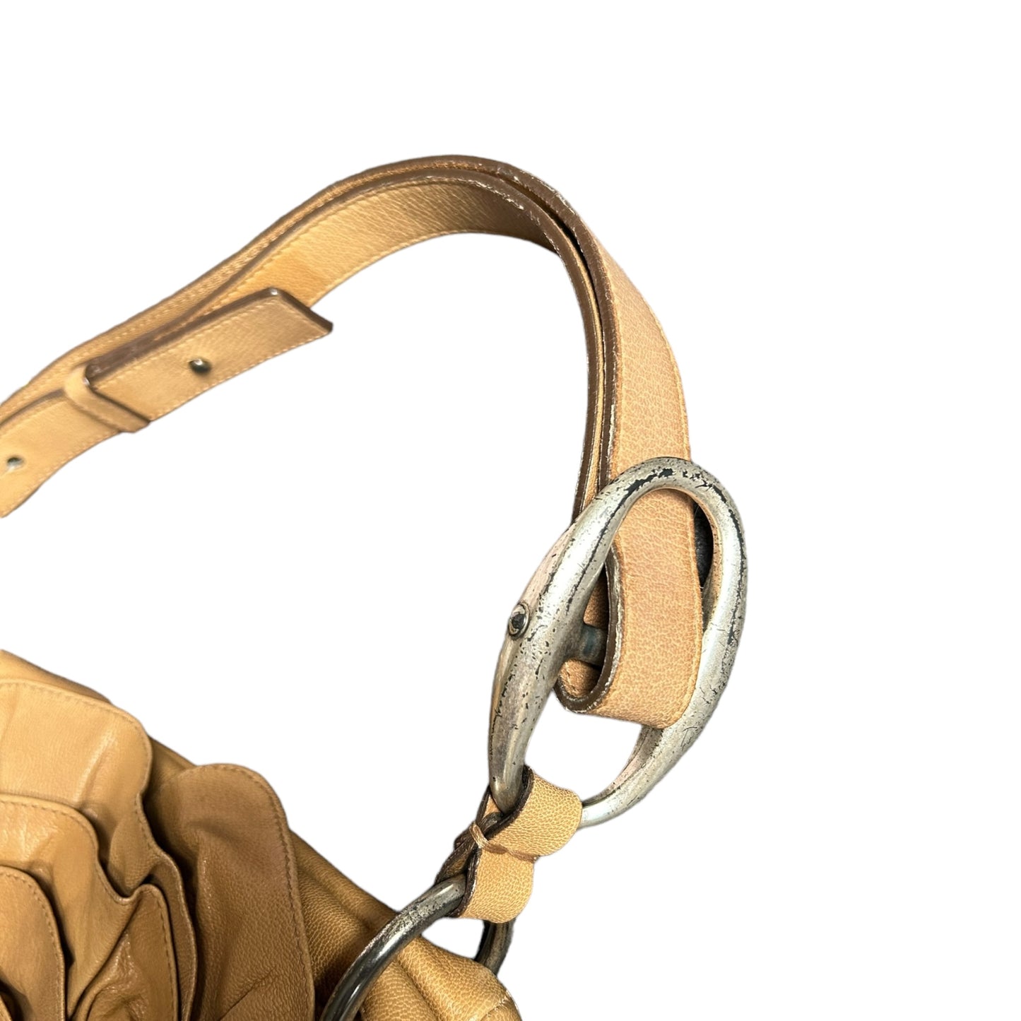 Vintage Yves Saint Laurent by Tom Ford rosebud beige bag