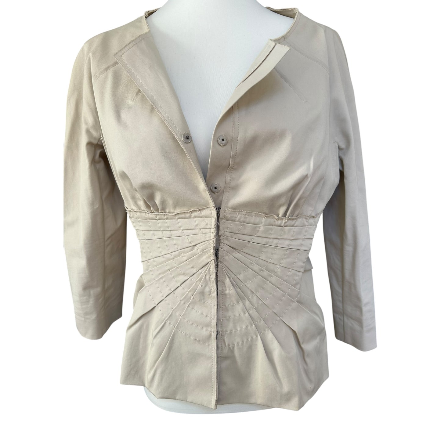 Vintage Prada cream skirt suit set