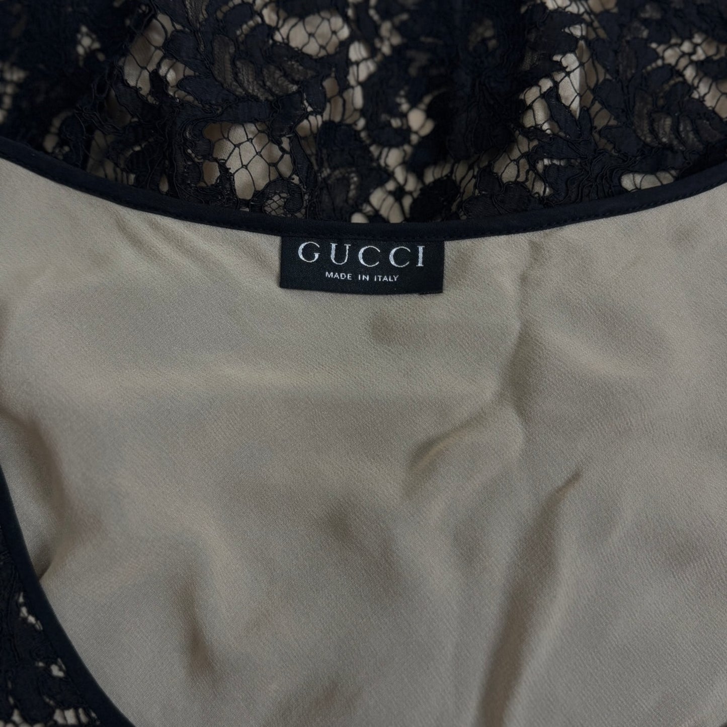 Vintage Gucci SS1996 Runway Black Lace Mini Dress – Tom Ford Era