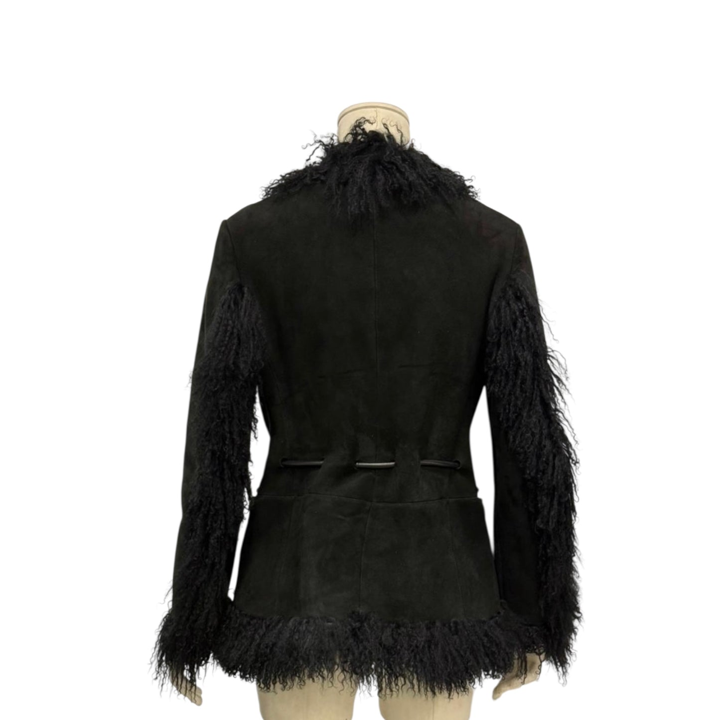 Gucci FW1999 Black Shearling Fur Trim Runway Coat – Tom Ford Era