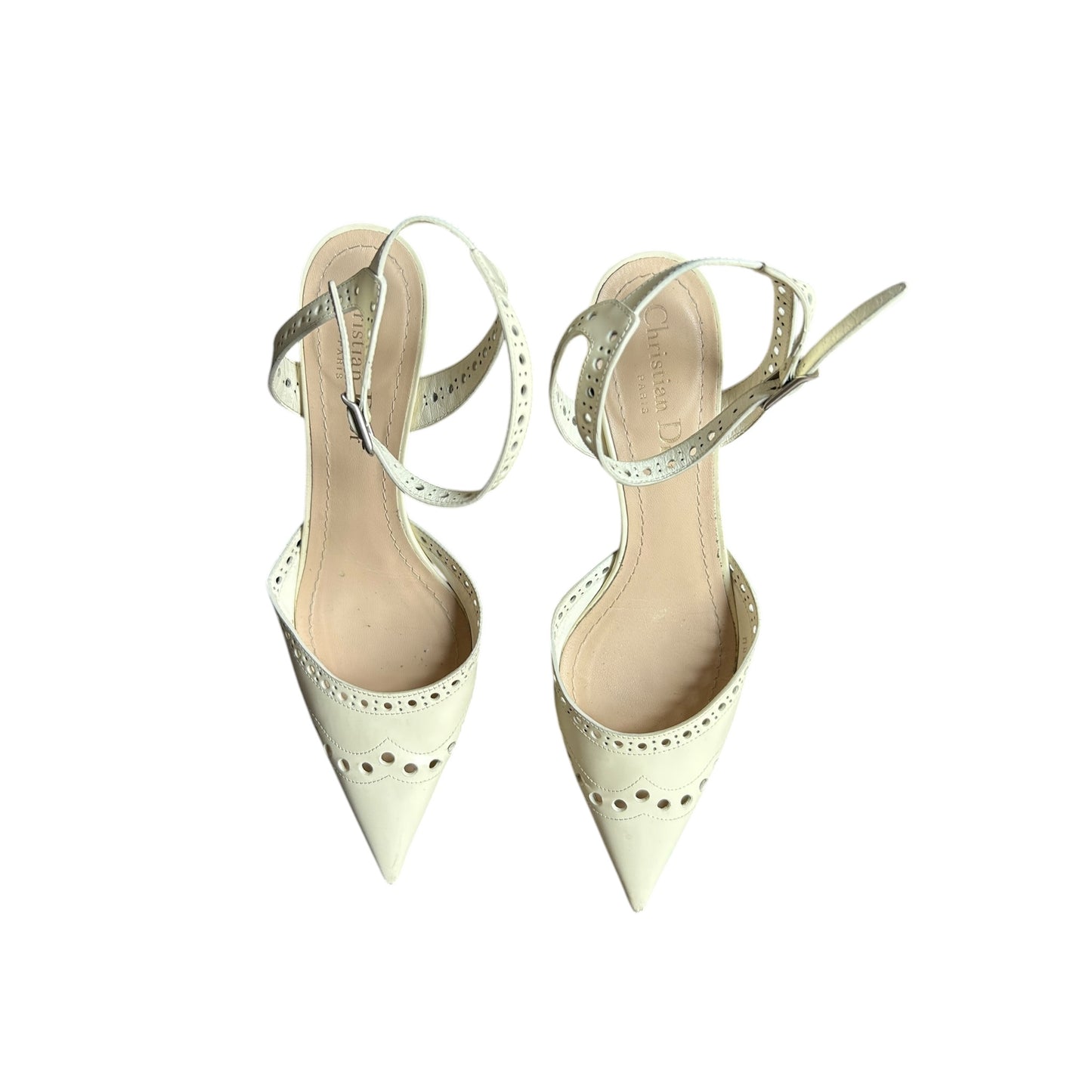 Dior J’adior Gang ivory slingback heels / 36