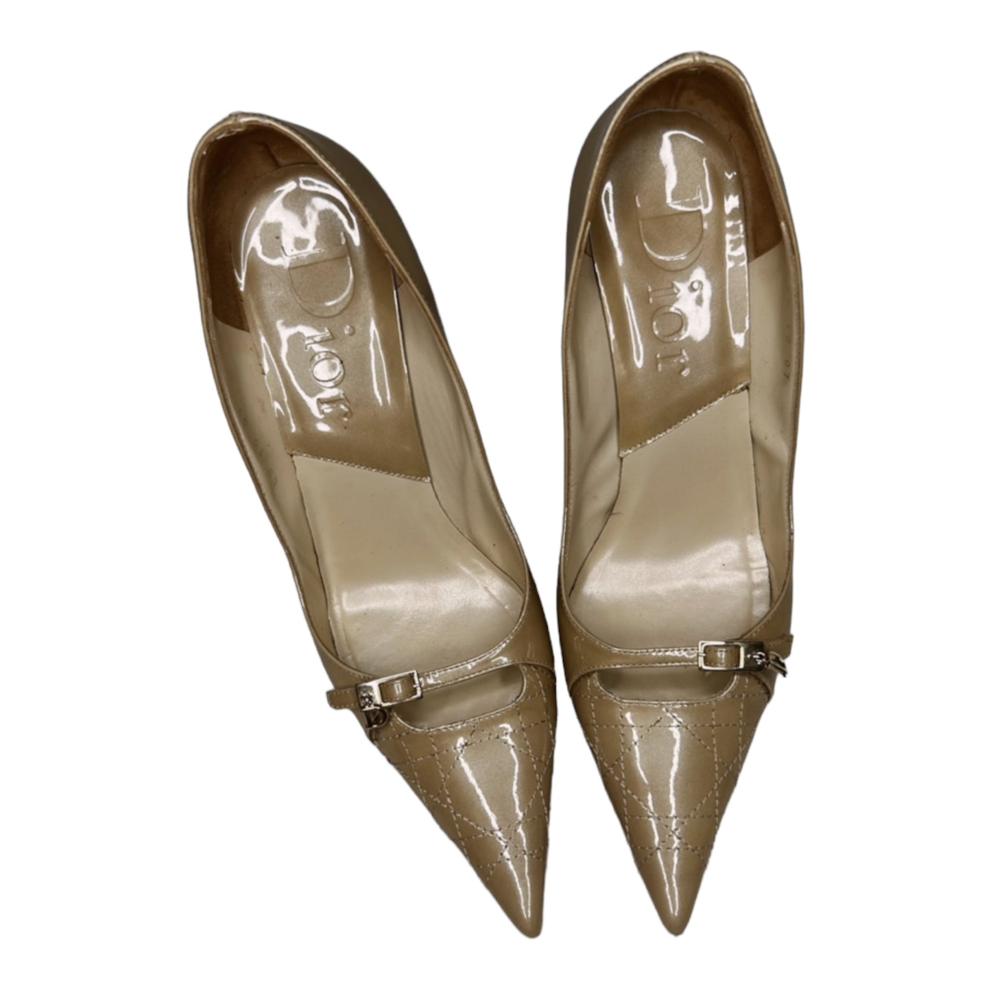 Vintage Dior nude heels with logo