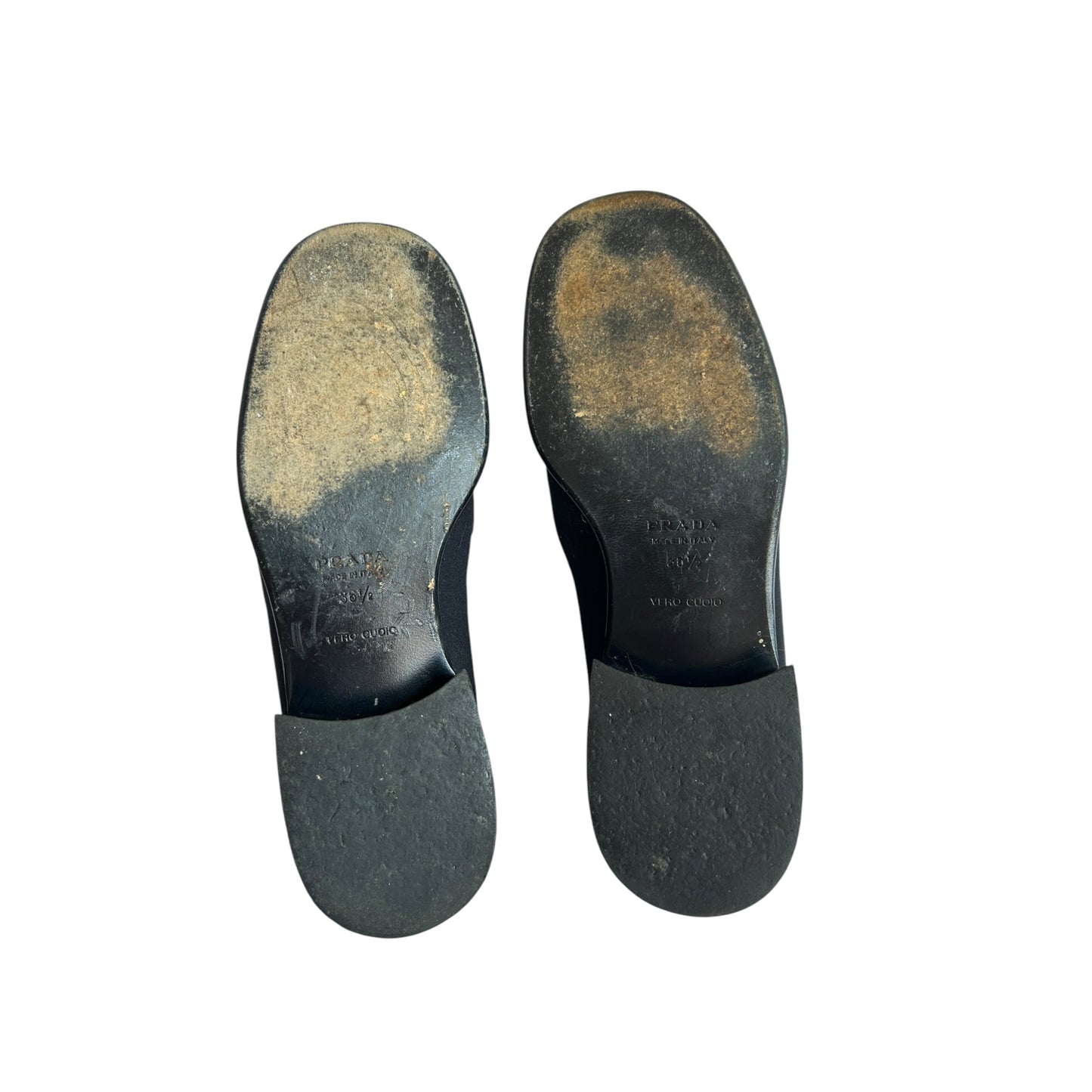 Vintage Prada black logo loafer / 36.5