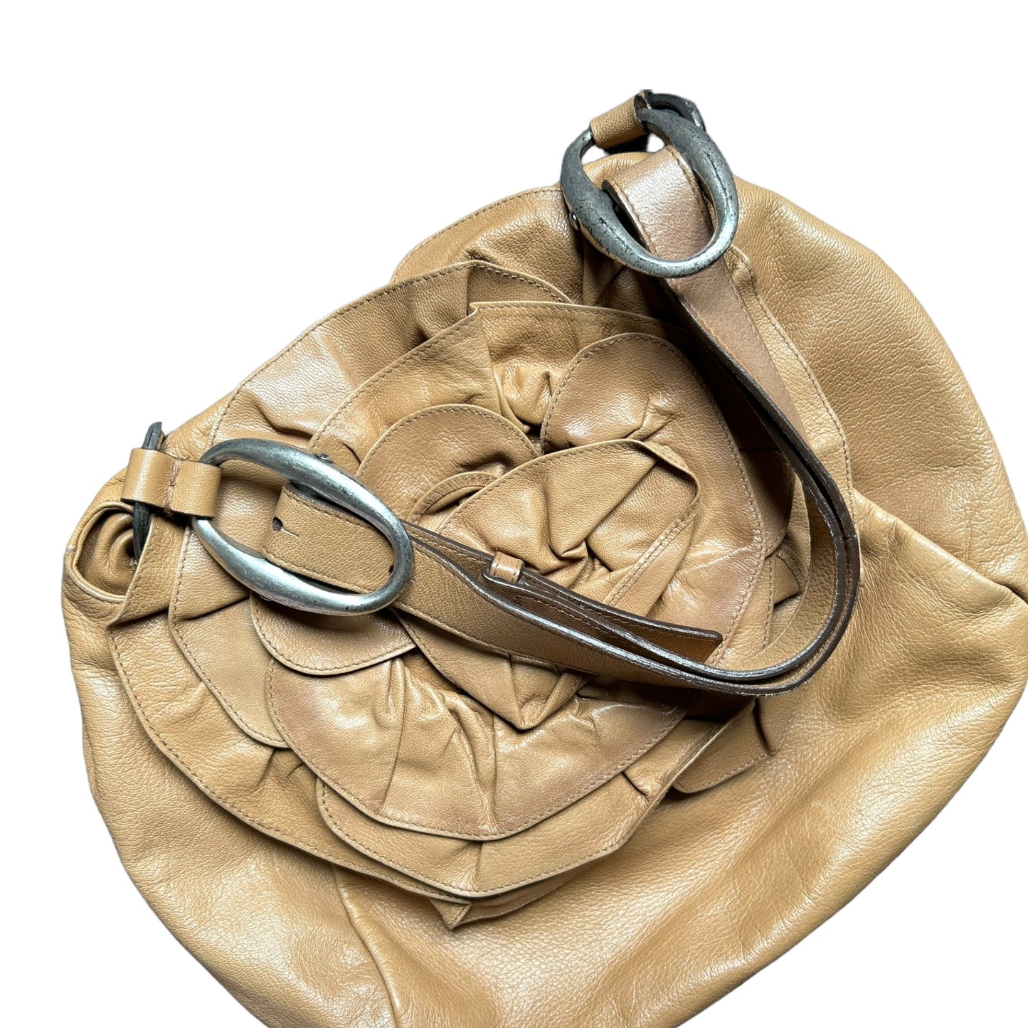 Vintage Yves Saint Laurent by Tom Ford rosebud beige bag