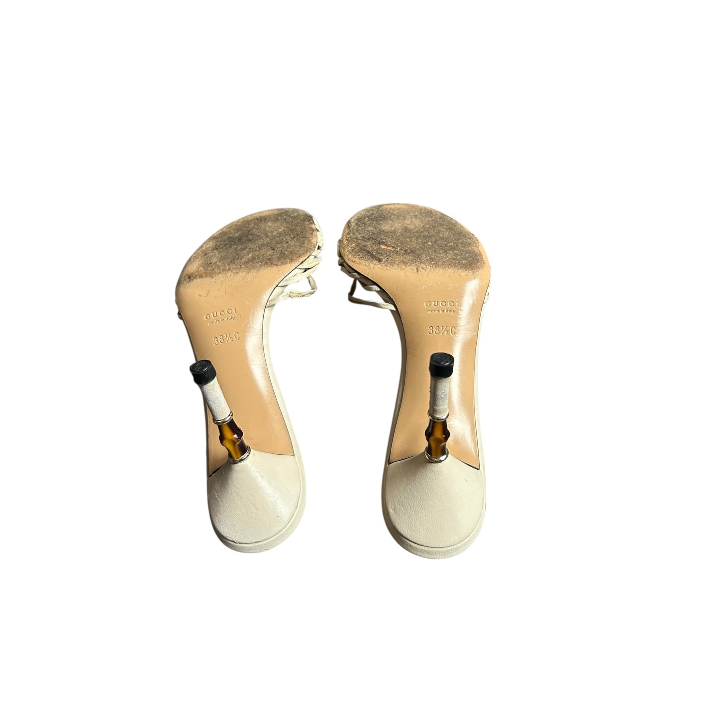 Vintage Gucci by Tom Ford bamboo mule heels / 38.5