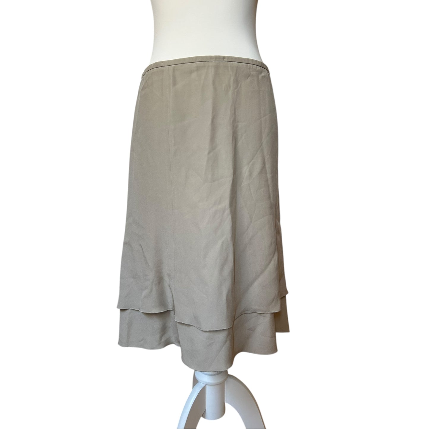 Vintage Armani silk blend midi skirt / IT44 / L