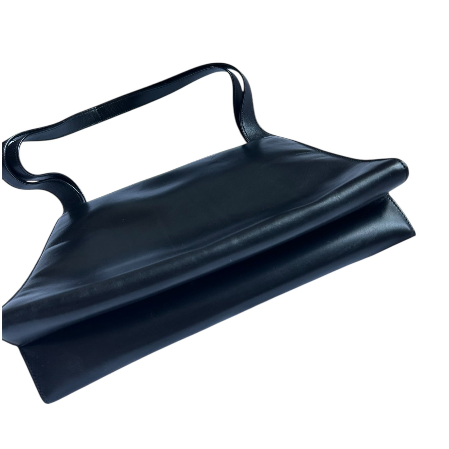 Vintage Gucci by Tom Ford interlocking black leather shoulder bag