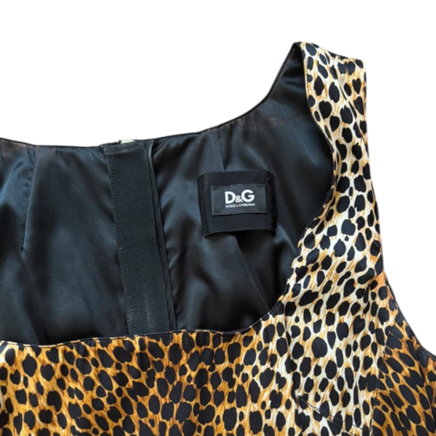 Vintage Dolce&Gabbana FW1996 leo print silk dress