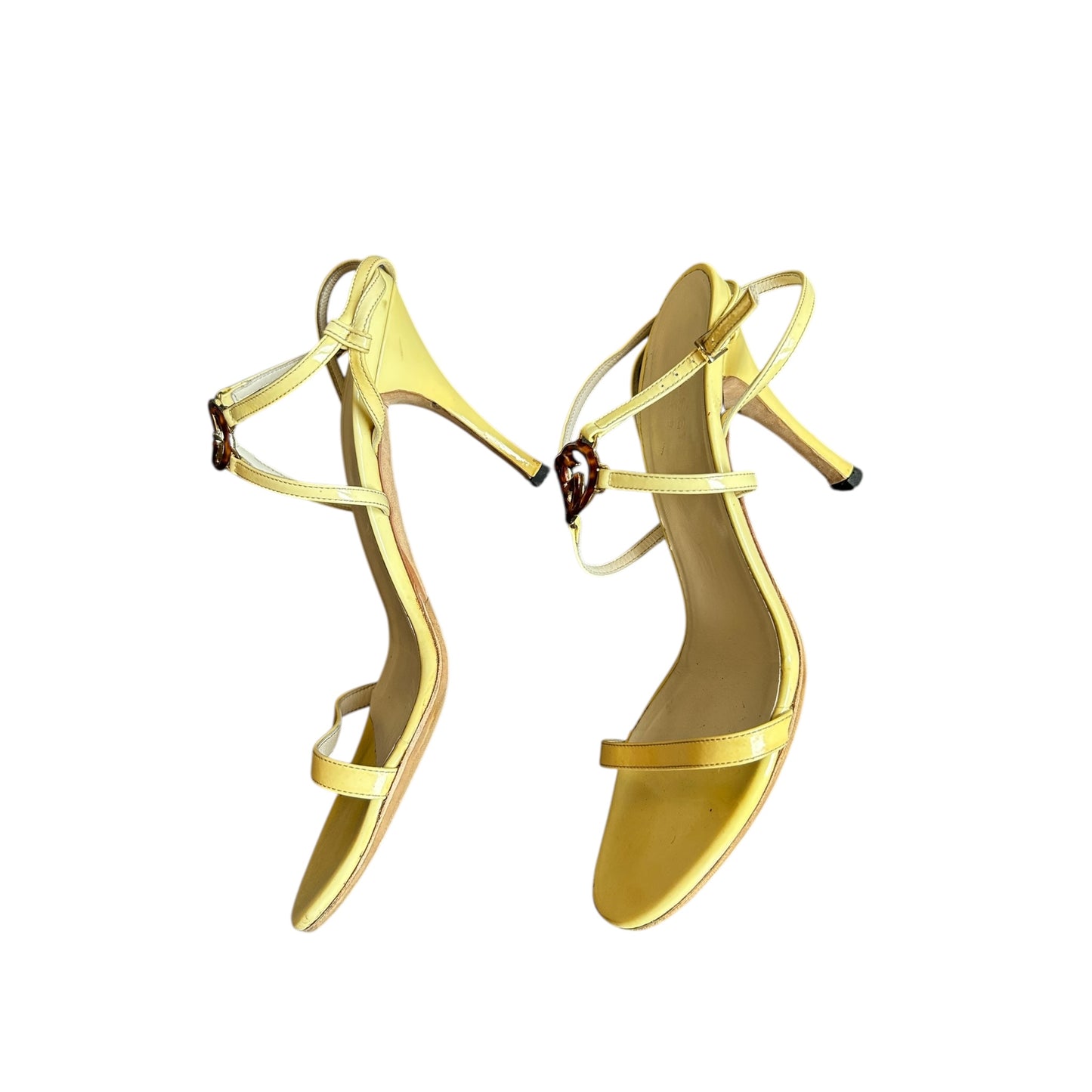Vintage Gucci leo logo butter sandal heels / 38