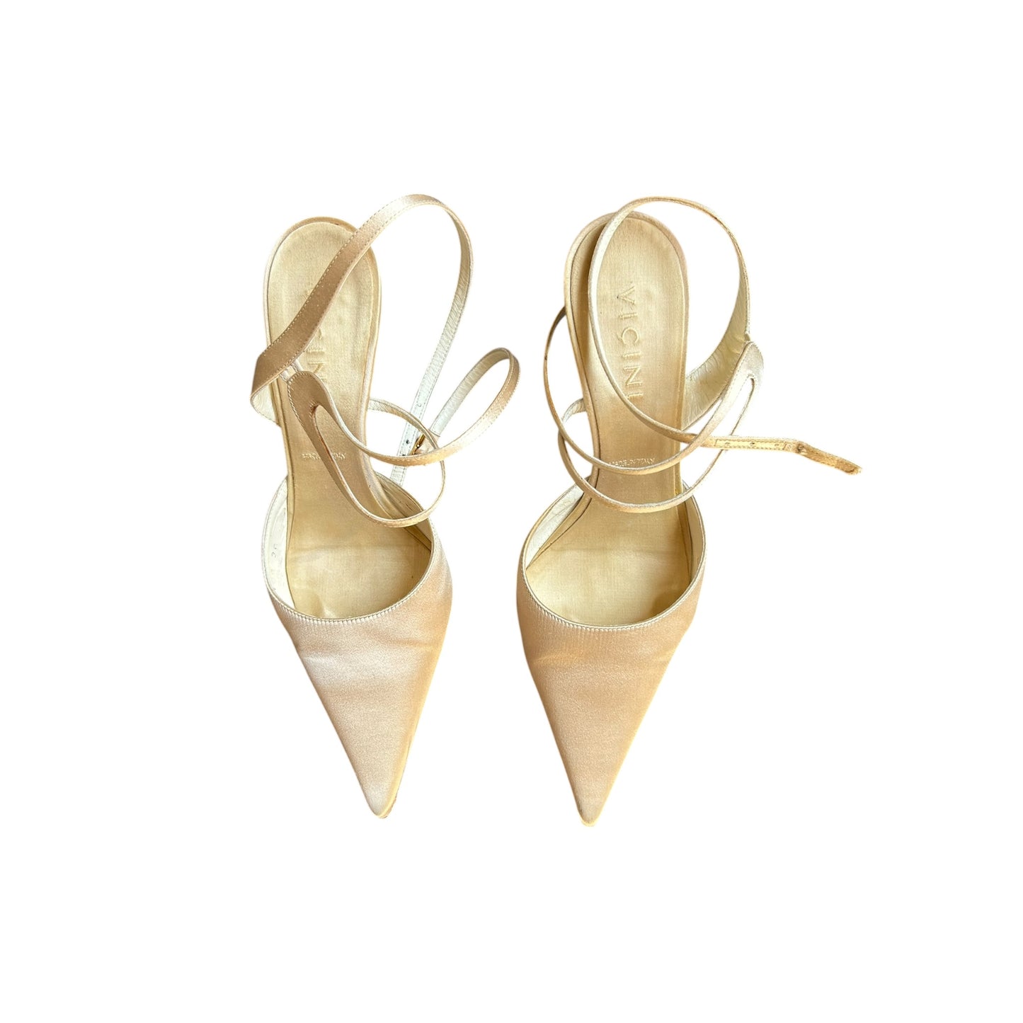 Vintage Vicini by Zanotti satin kitten heels / 36