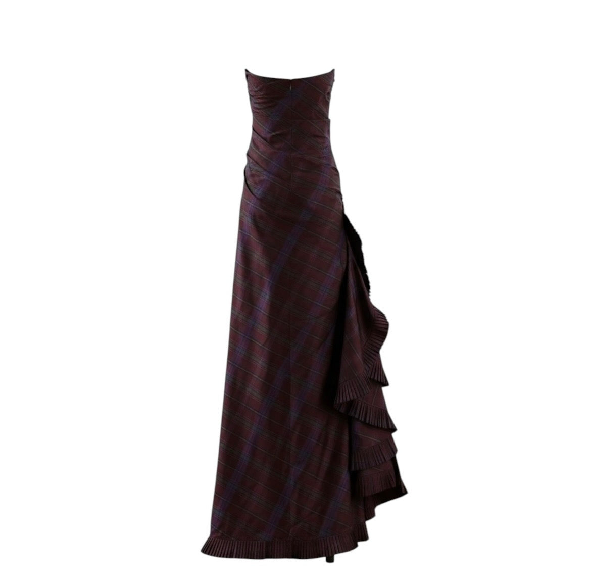Vintage Ralph Lauren Strapless Silk Taffeta Evening Dress FW 2006 Runway