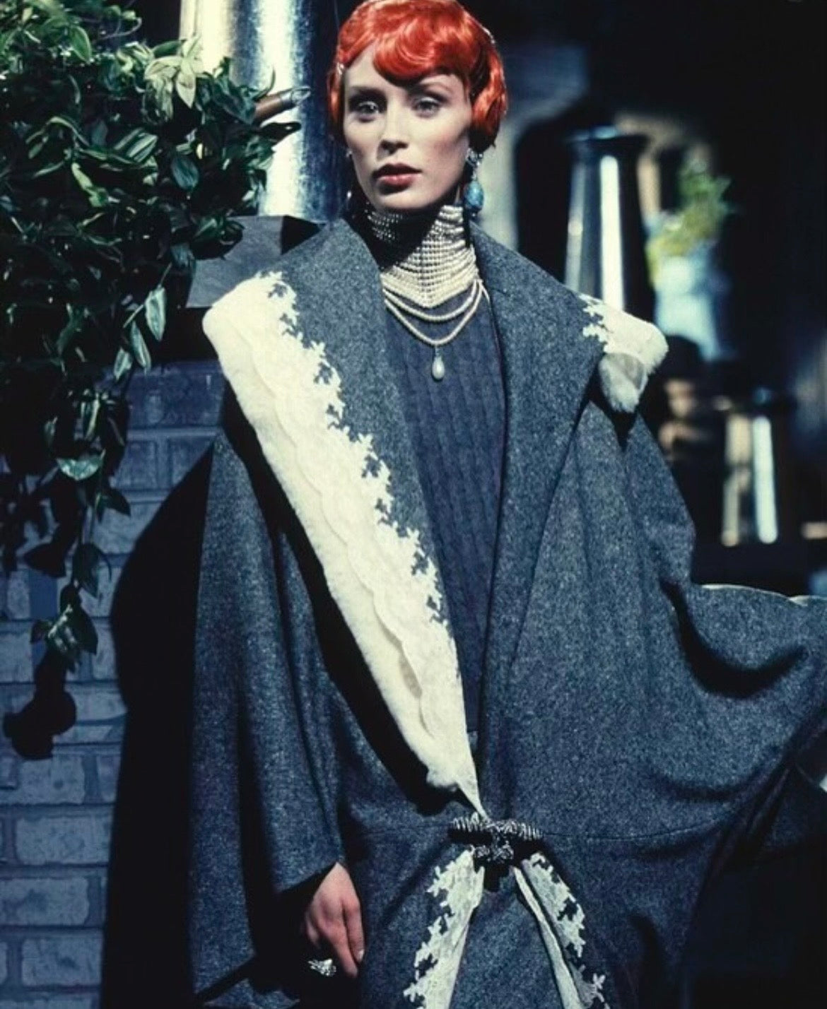 Vintage Christian Dior by John Galliano iconic 1998 Autumn/Winter Haute Couture pinstripe black skirt suit with lace