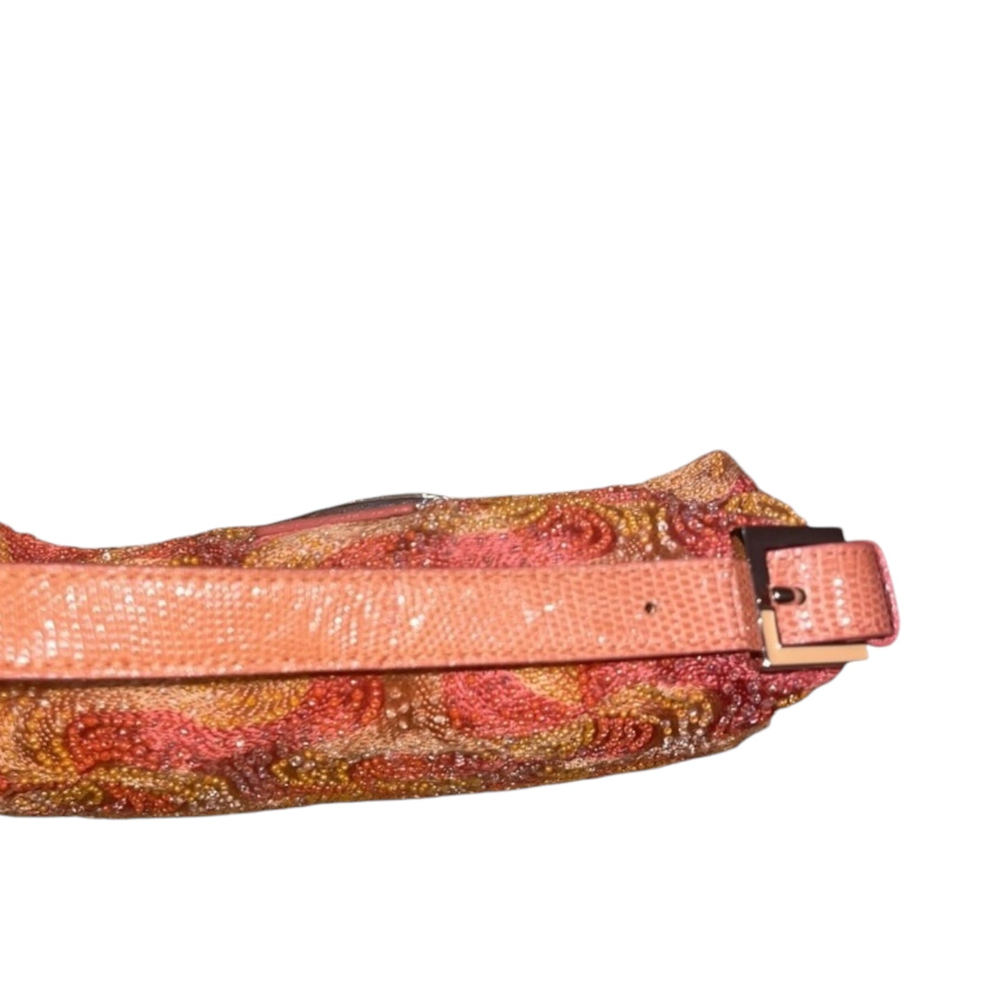Vintage Fendi Baguette Beaded Swirl Bag | Rare Pink & Orange Shoulder Bag
