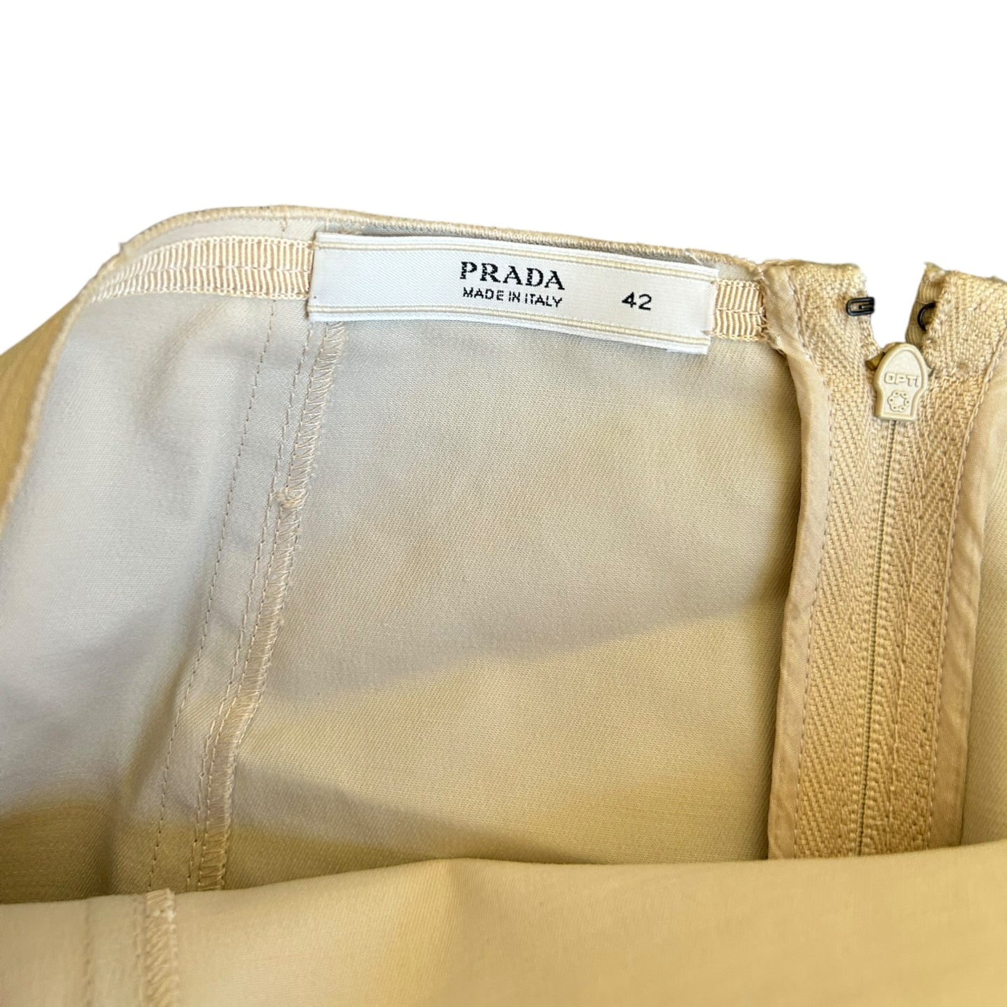 Vintage Prada cream skirt suit set