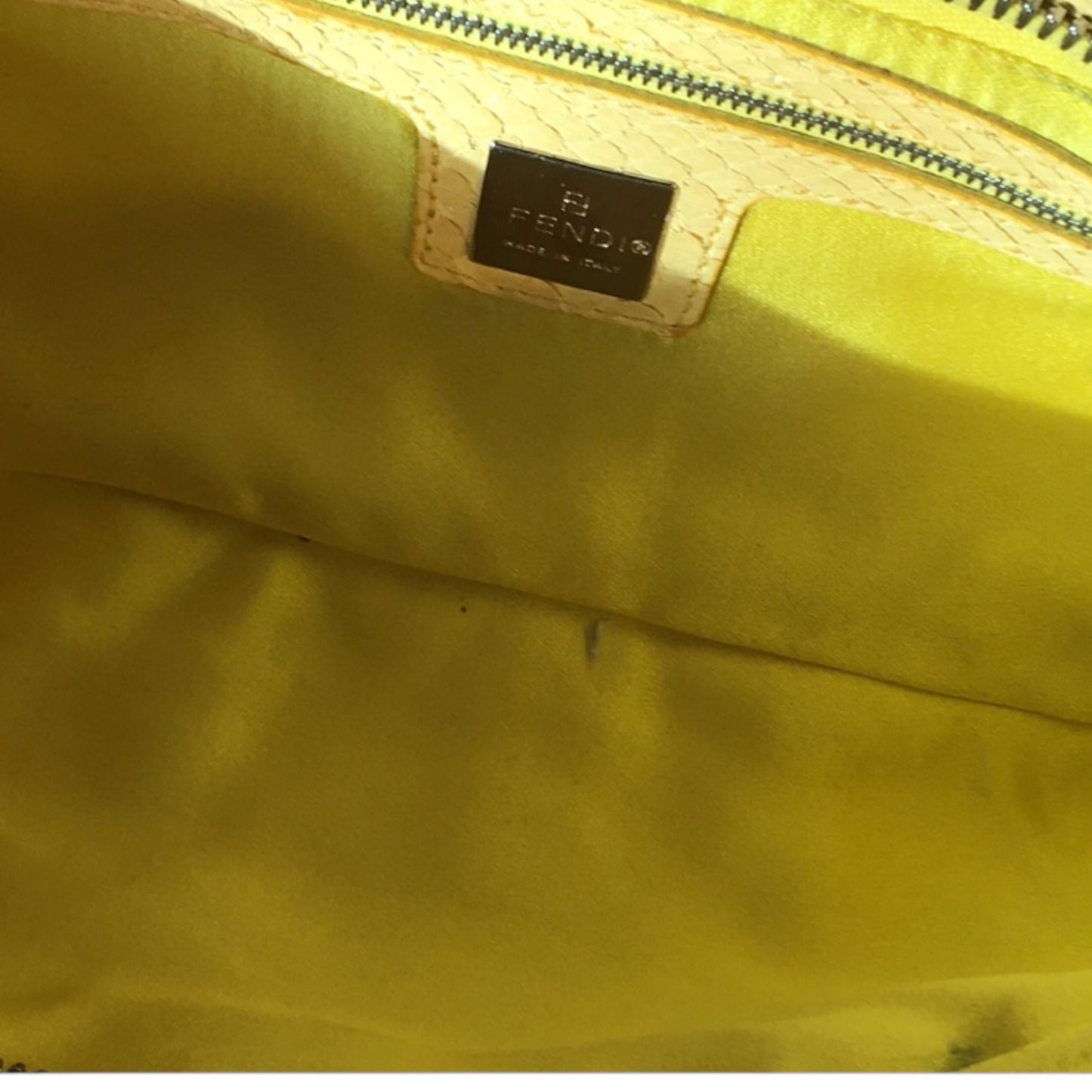 Fendi Baguette Floral Beaded Bag – Vintage Linen & Python Leather FF Logo Shoulder Bag