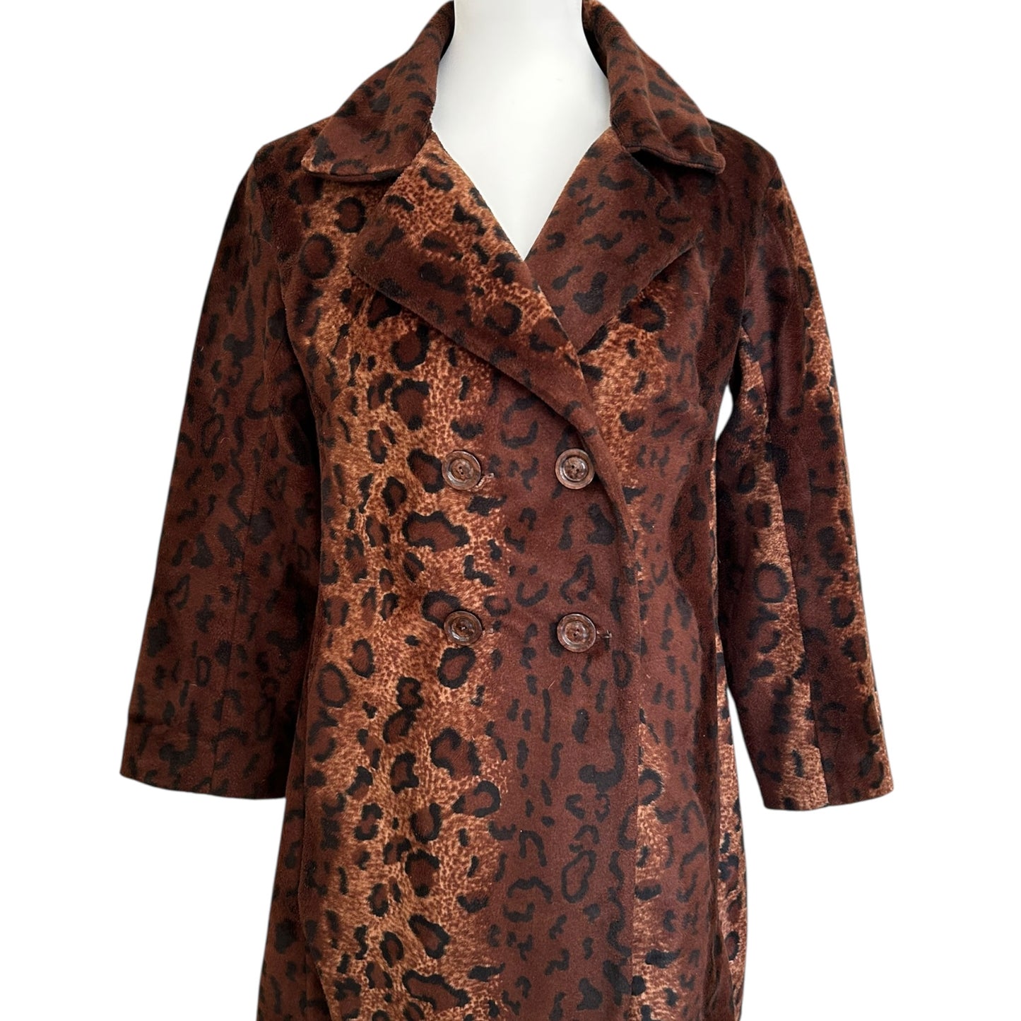 Vintage faux fur leo mid coat