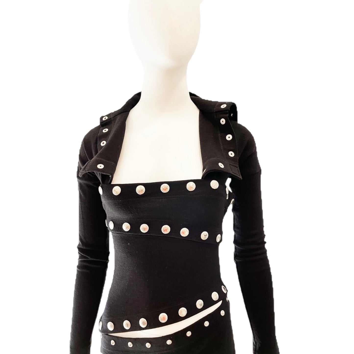 RENTAL ONLY F/W 2003 DOLCE & GABBANA RUNWAY
BLACK SNAPS DRESS