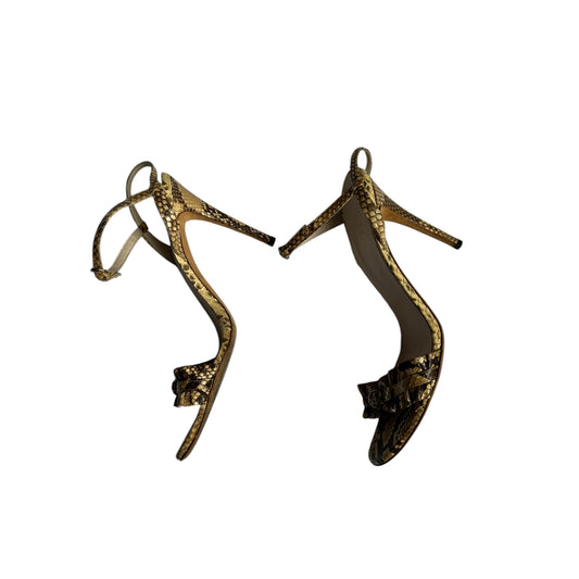 Vintage Gucci python buckle sandal heels / 40