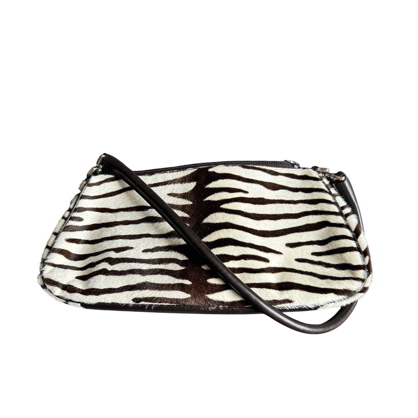 Vintage Prada pony hair zebra animal print shoulder bag