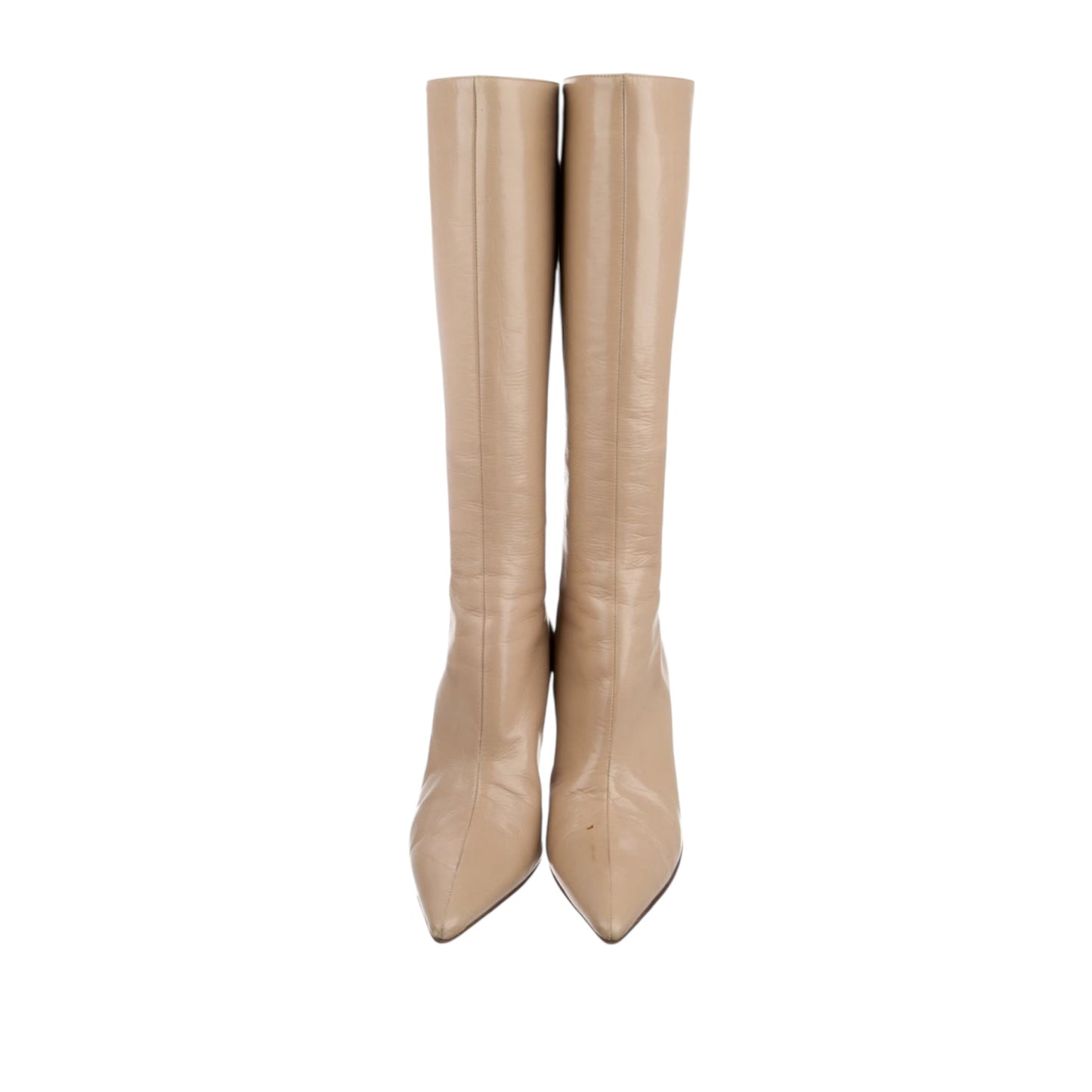Vintage Rare Jimmy Choo peony cream knee high boots as seen on Jennifer Aniston / 38.5