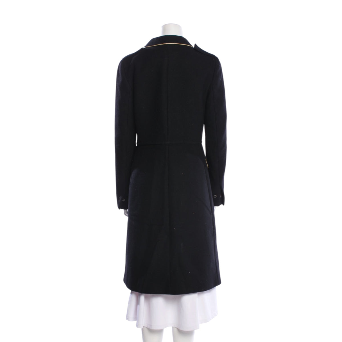 Vintage Prada FW04 black Runway wool ribbon coat