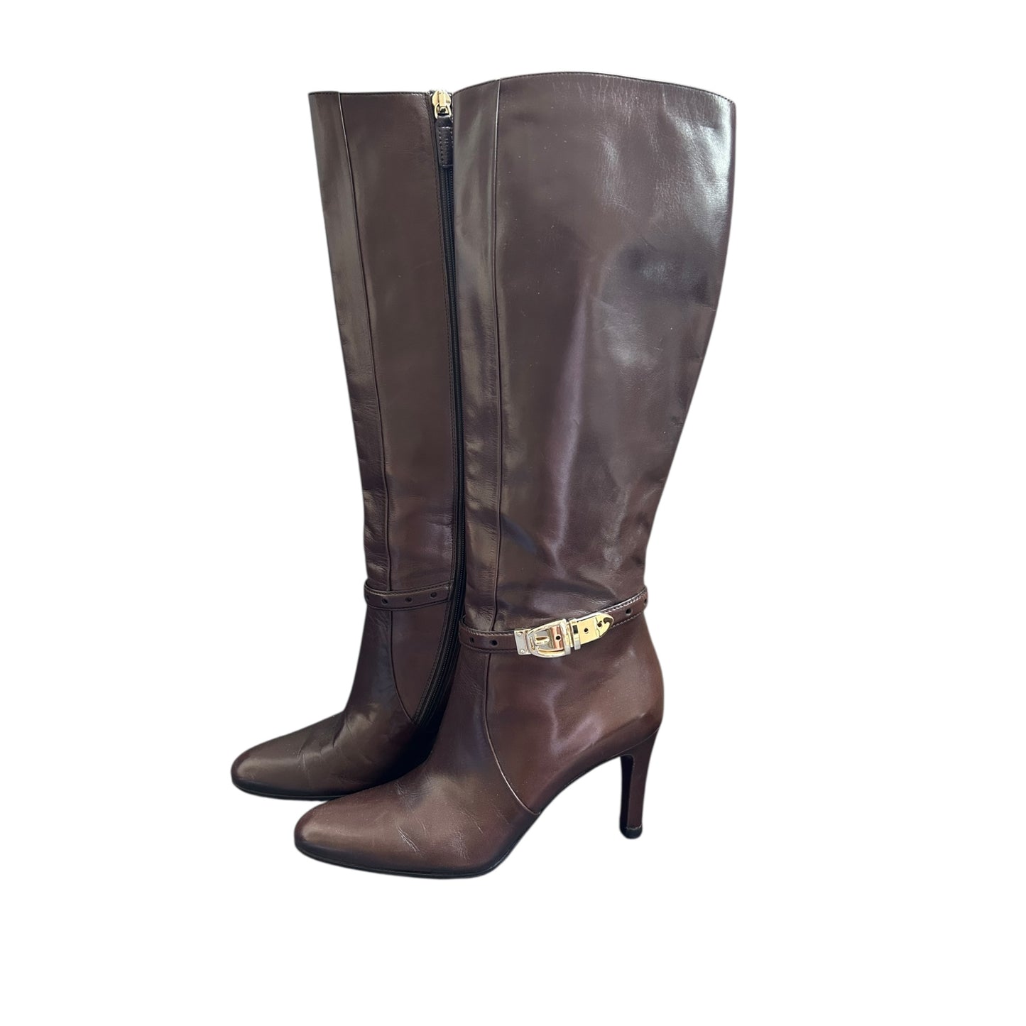 Vintage Gucci FW 1999 brown leather knee high boots / 36