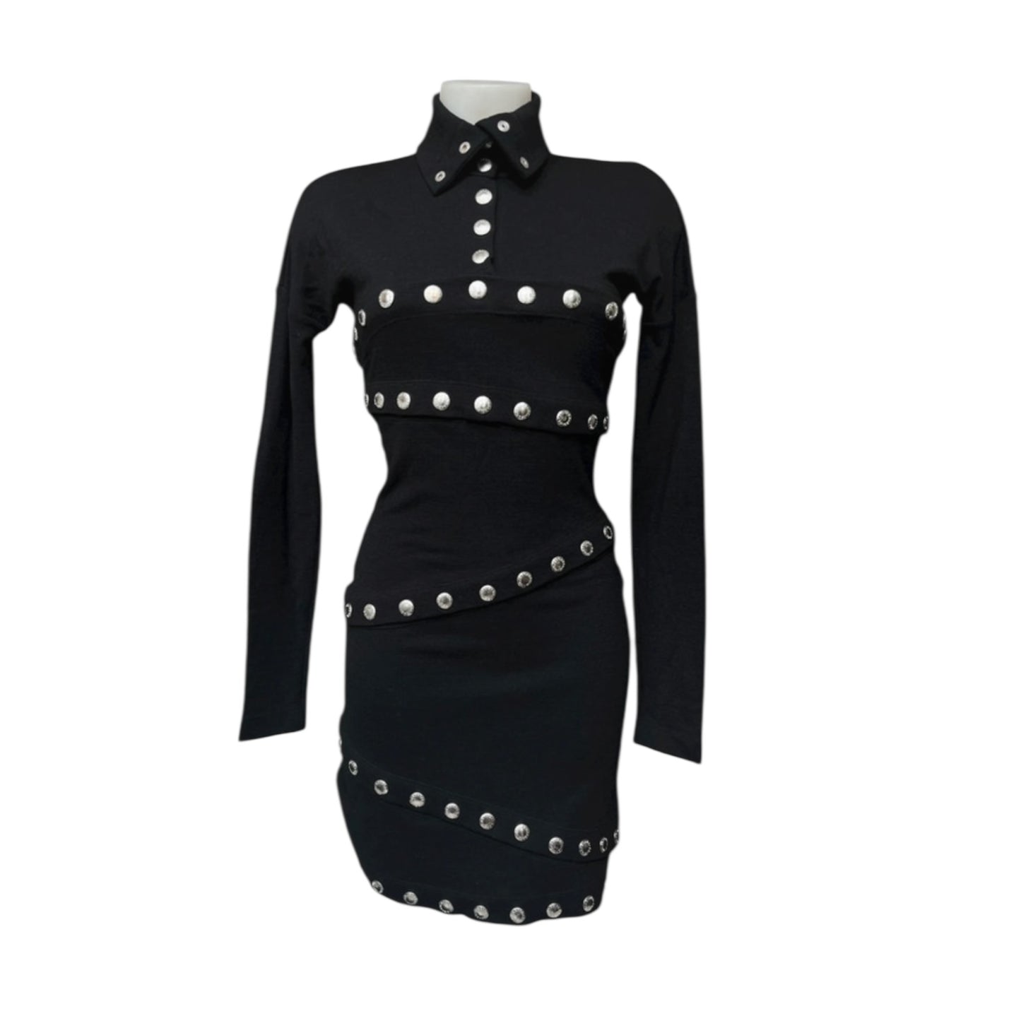 RENTAL ONLY F/W 2003 DOLCE & GABBANA RUNWAY
BLACK SNAPS DRESS