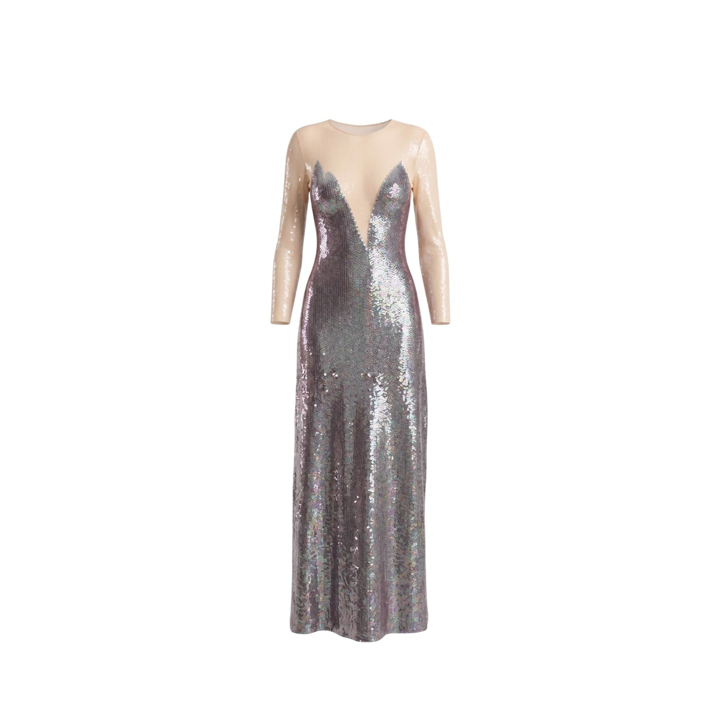Vintage Halston Embellished Sequin Oil Slick Dress
i’m Fall 1973 Runway Collection, seen on the iconic Pat Cleveland
