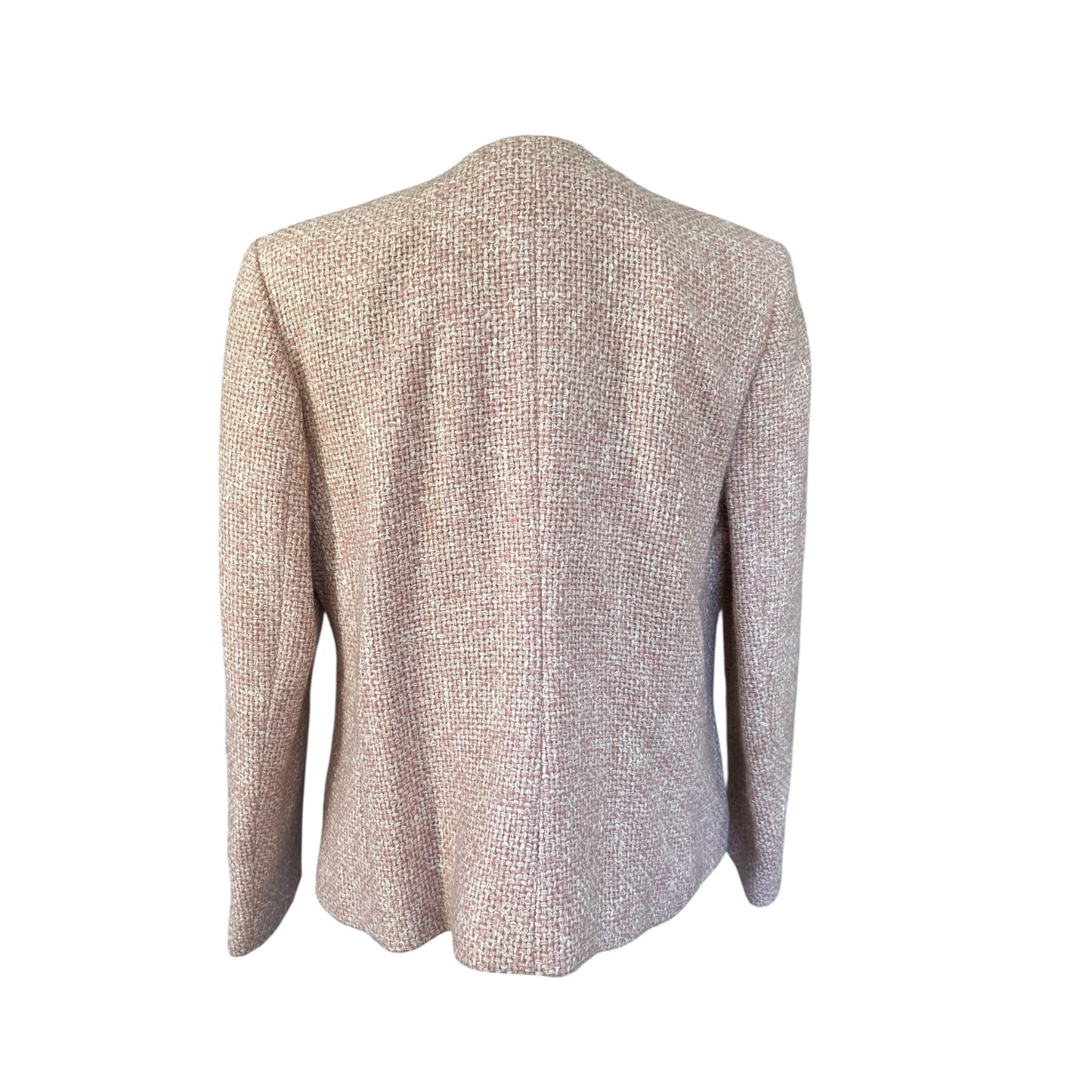 Vintage Valentino wool tweed pink suit skirt set