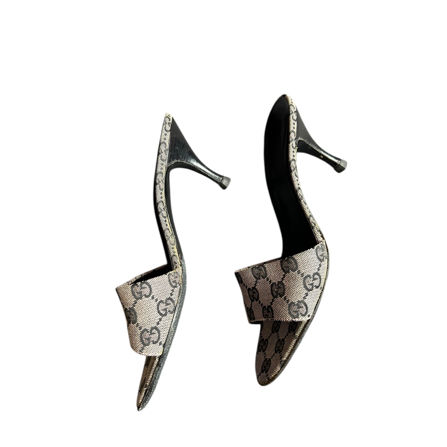 Vintage Gucci by Tom Ford monogram GG mule heels/ 37.5
