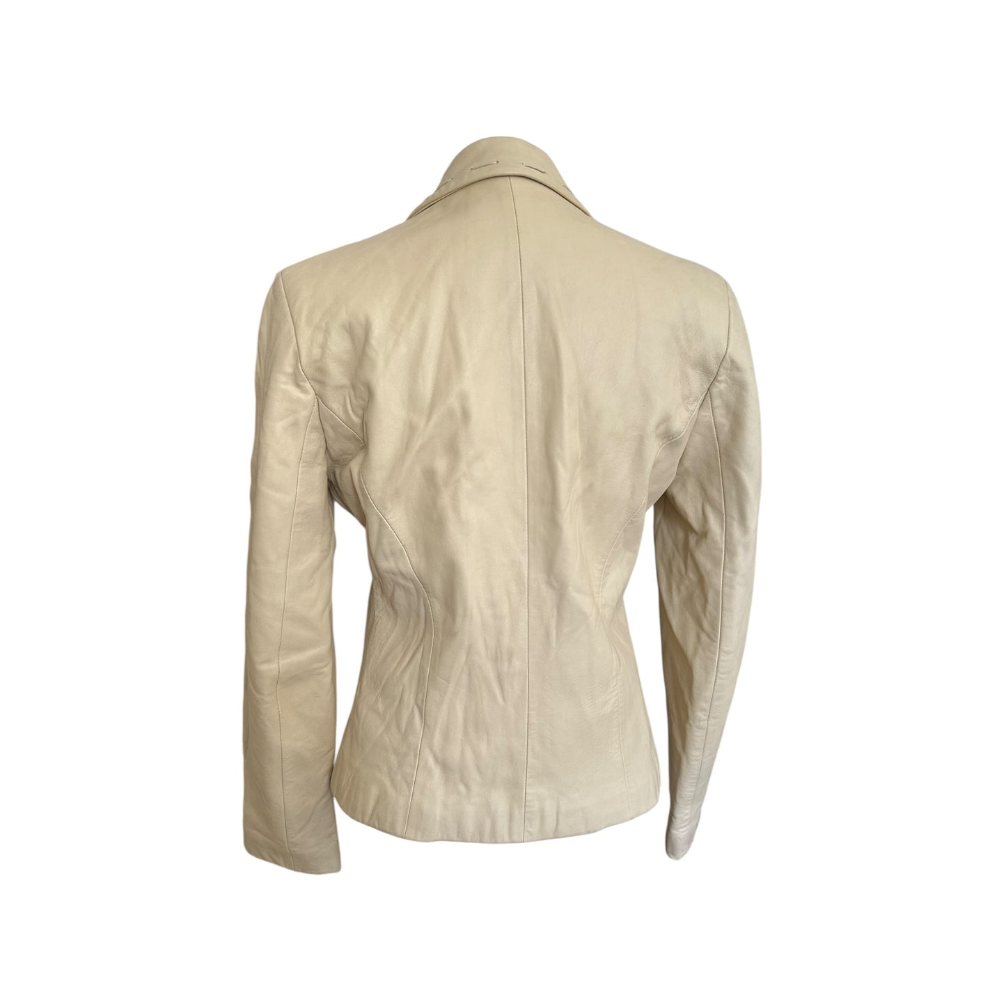 Vintage Dolce&Gabbana beige leather jacket