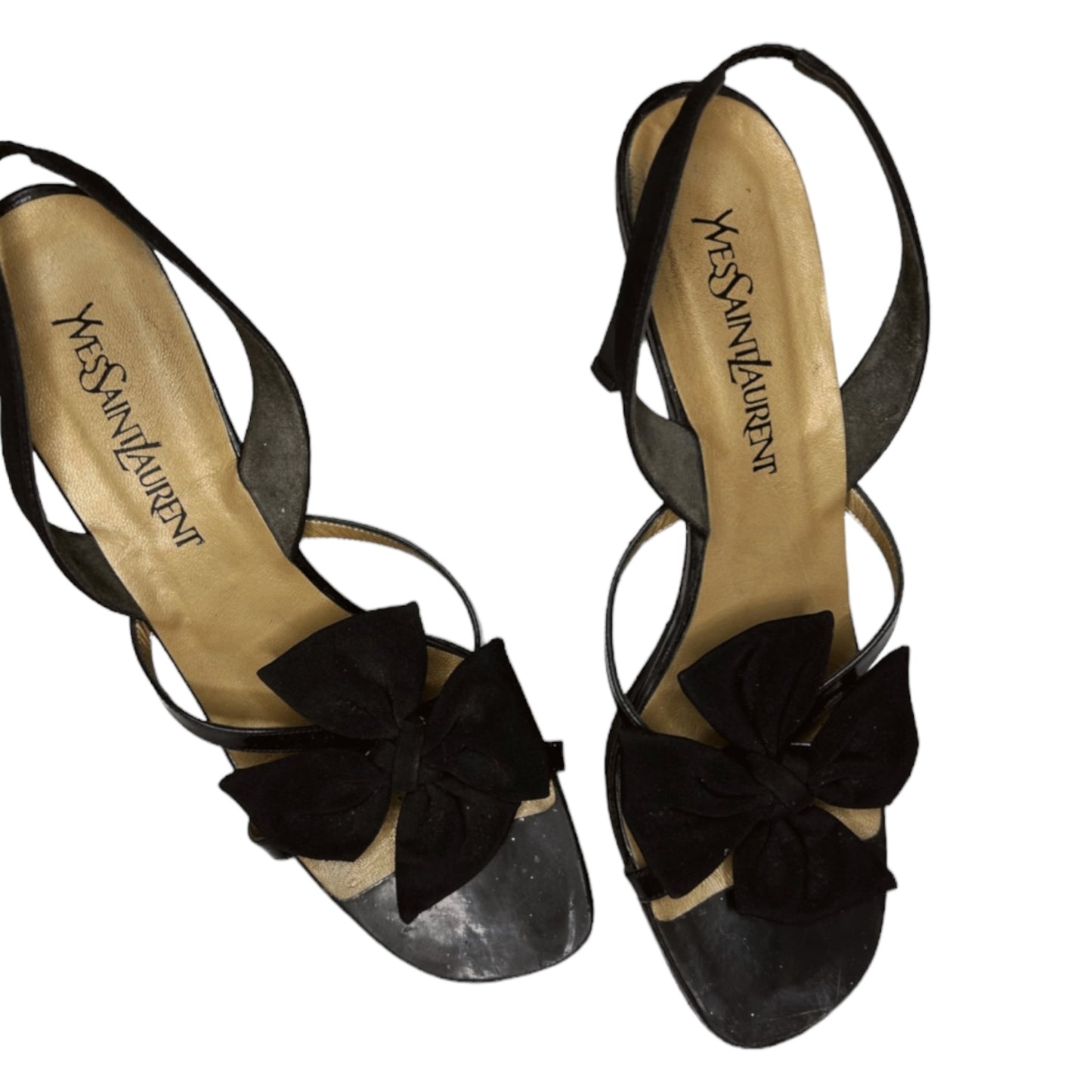 Vintage Yves Saint Laurent floral sandals / 40.5