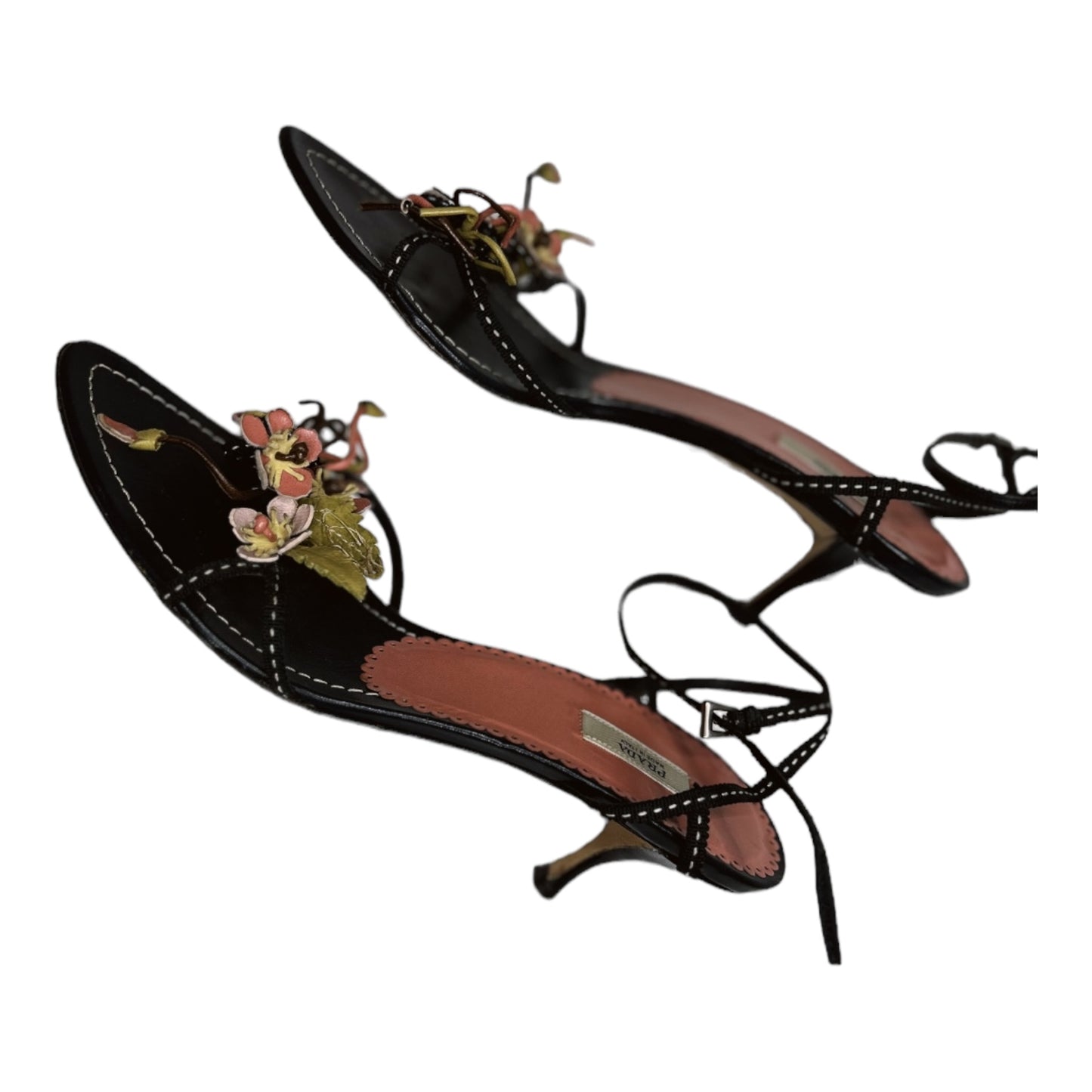 Vintage iconic Prada floral sandals