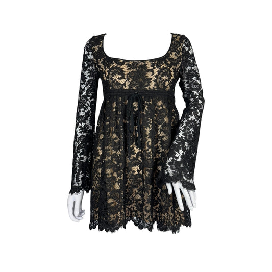 Vintage Gucci SS1996 Runway Black Lace Mini Dress – Tom Ford Era