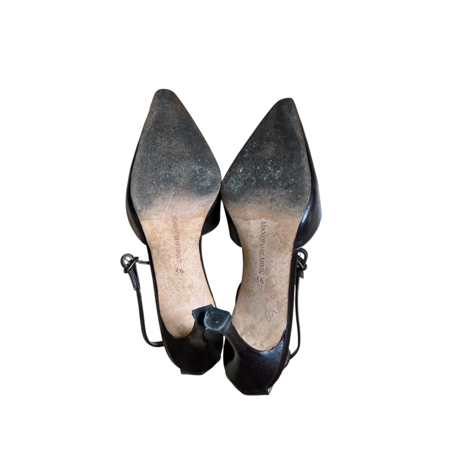 Vintage Manolo Blahnik Mary Jane chocolate brown heels / 36