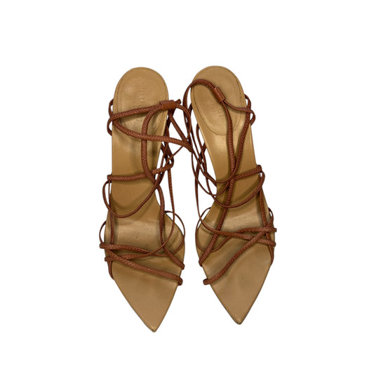 Vintage Gucci by Tom Ford strapped pink sandal heels / 40