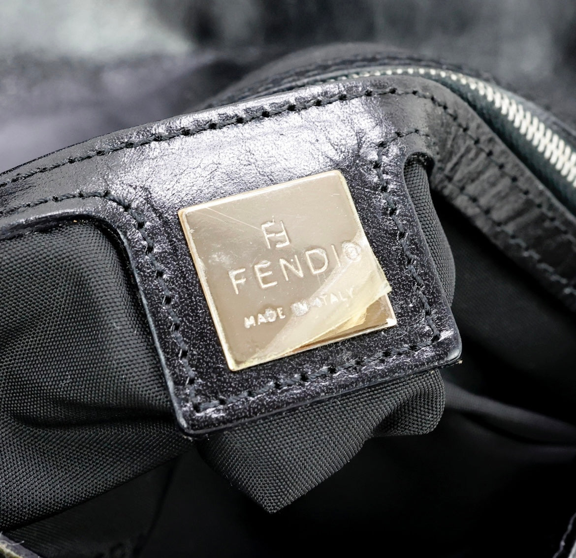 Vintage Fendi black sequin bag