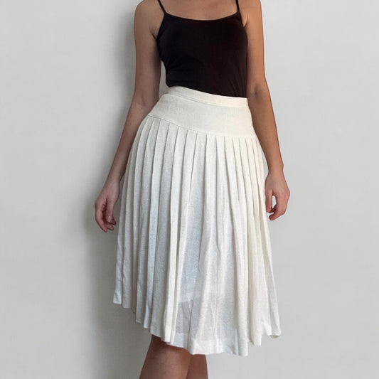 Vintage white midi skirt / M
