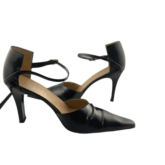 Vintage Gucci by Tom Ford black leather heels / 41