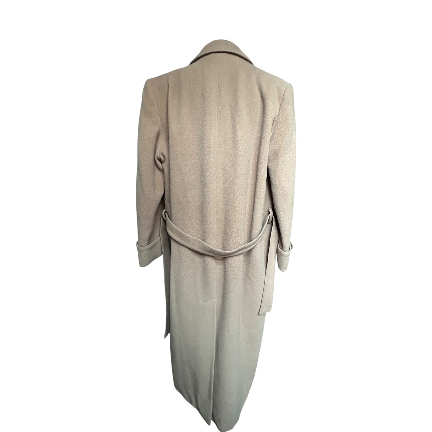 Vintage Valentino Camel Wool Coat – Belted Tailored maxi Coat Classic Italian Luxury Outerwear – Made in Italy