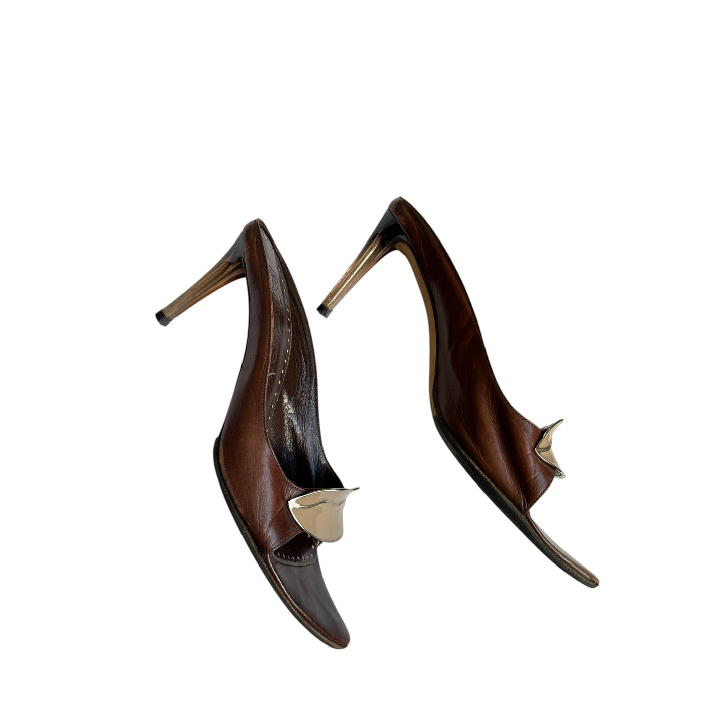 Vintage Yves Saint Laurent Dalí lip runway heels / 39