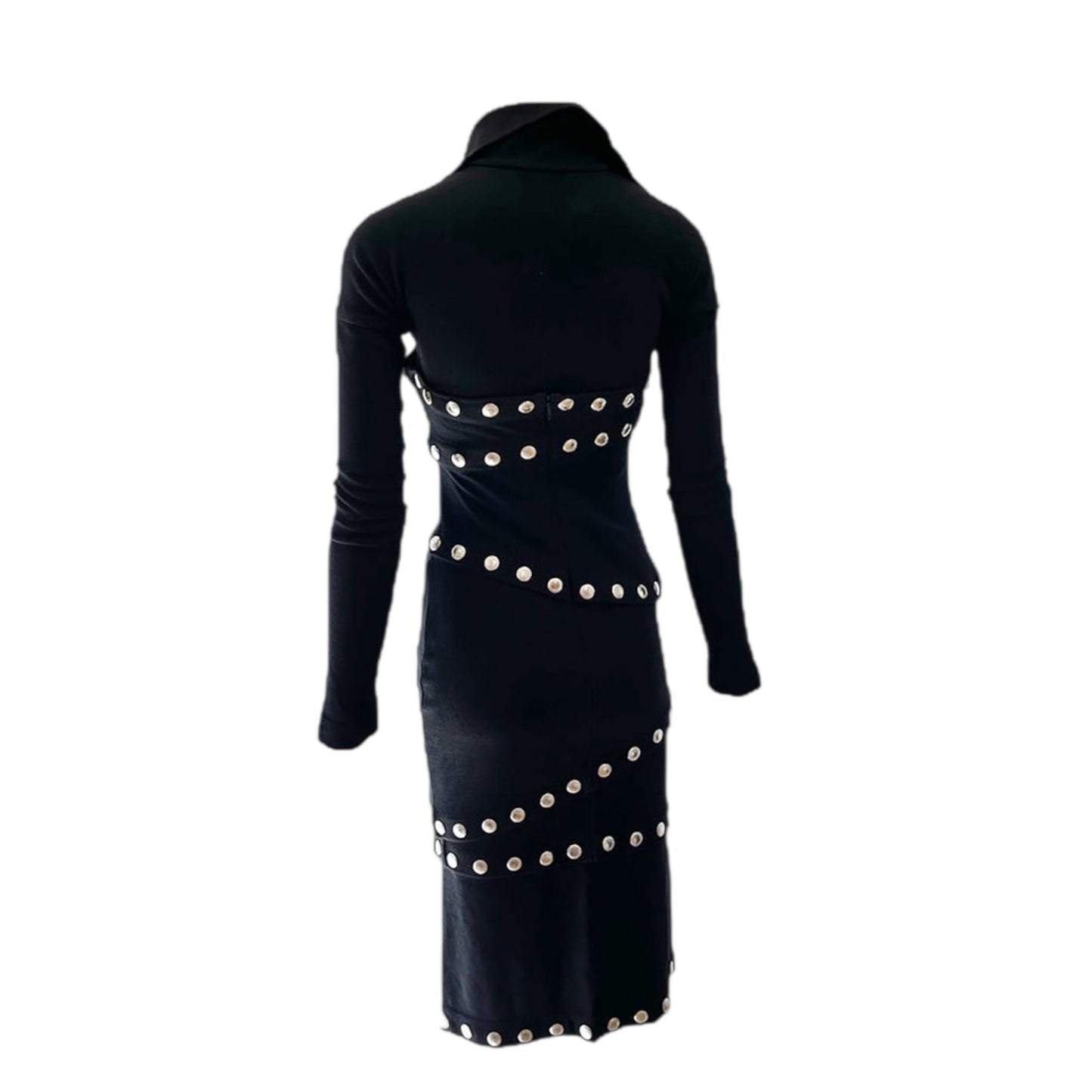 RENTAL ONLY F/W 2003 DOLCE & GABBANA RUNWAY
BLACK SNAPS DRESS