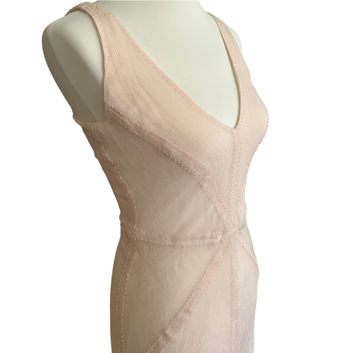 Vintage rare Cerrutti 1881 100% silk beaded rose maxi gown