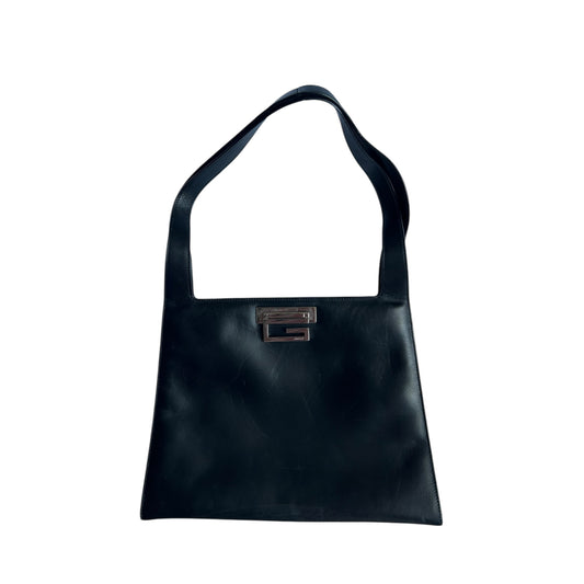 Vintage Gucci by Tom Ford interlocking black leather shoulder bag