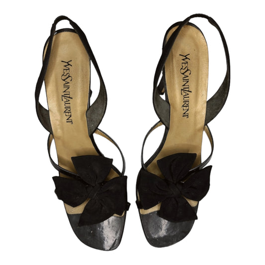 Vintage Yves Saint Laurent floral sandals / 40.5