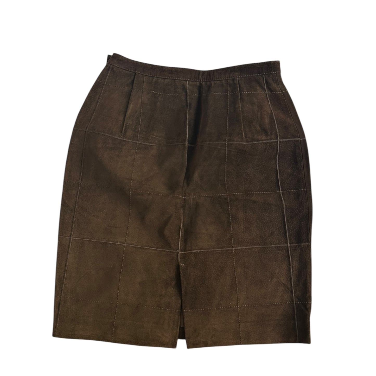 Vintage brown suede mini skirt / IT42 / S
